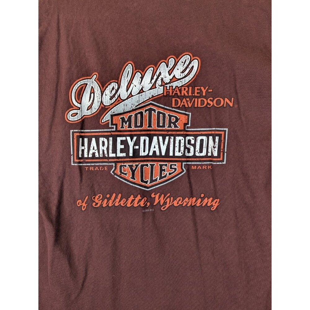 Harley Davidson Sturgis 2009 T Shirt Mens Large USA Made Gillette Wyoming